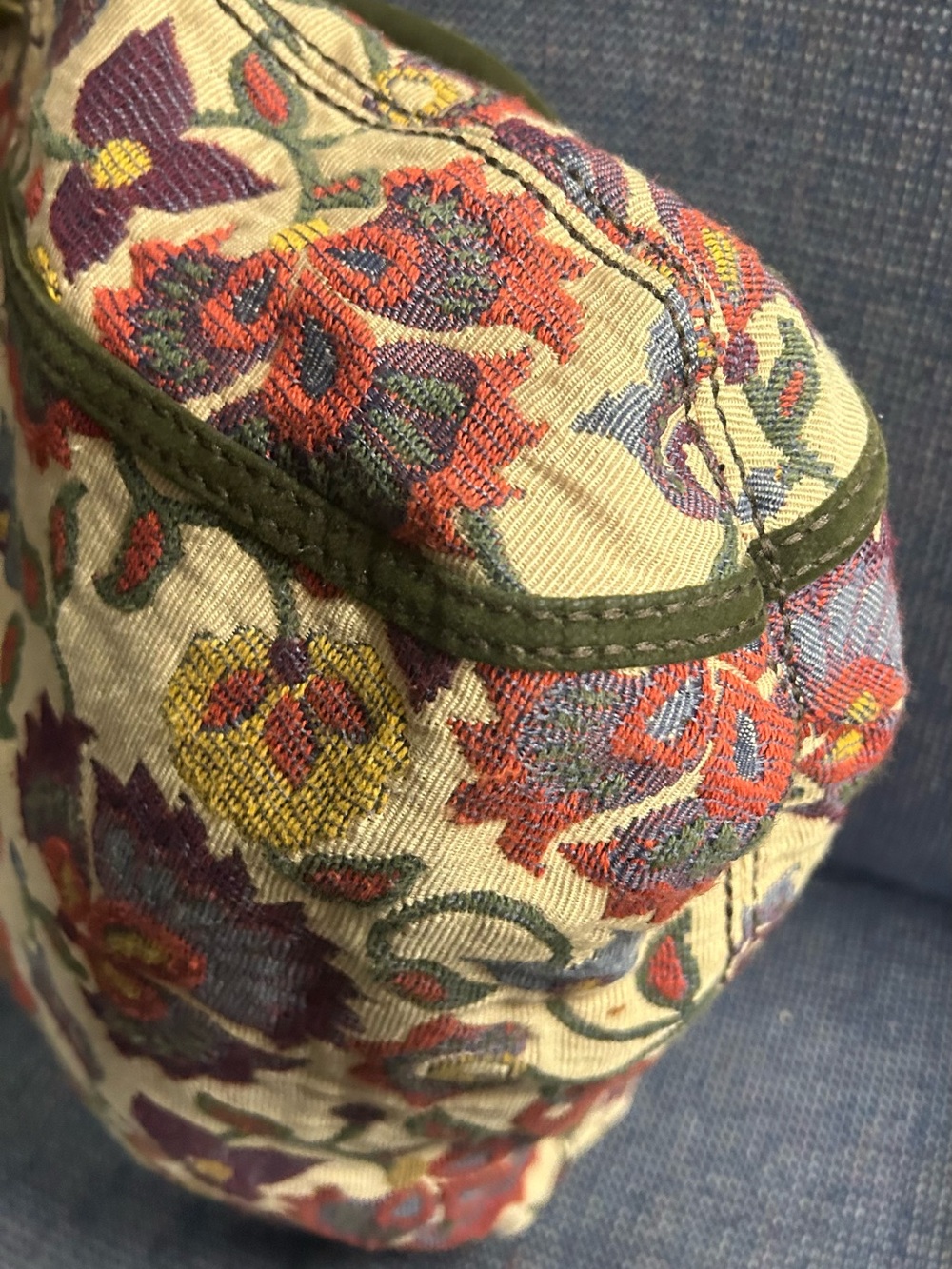Vintage Fossil Tapestry Flap Shoulder Bag - Picture 9 of 16